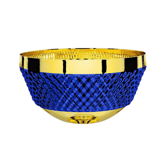 Immagine di MEZZA SFERA PALLINI GOLD-BLUE D. 100